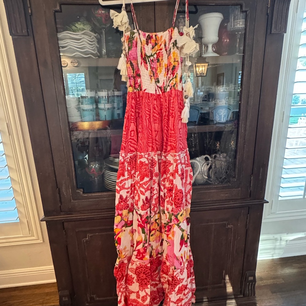 Floral Red Maxi Dress